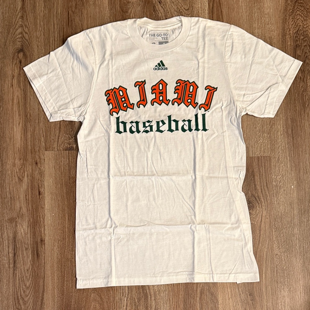 Adidas Miami Hurricanes Baseball Tee Shirt